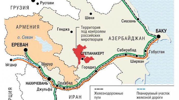 Ruslar, Türkiye ve Azerbaycan'ı bağlayacak yolların haritasını yayımladı
