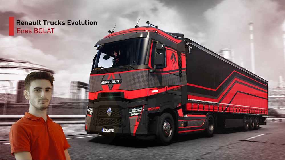 Renault Trucks’in ETS 2 oyunundaki uluslararası tasarım yarışmasını bir Türk genci kazandi