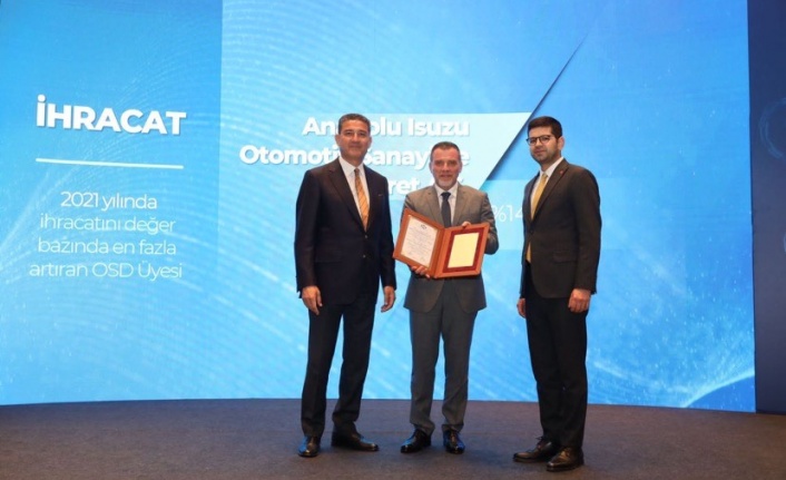 Anadolu Isuzu ihracattaki başarısı ile OSD’den ödül aldı 