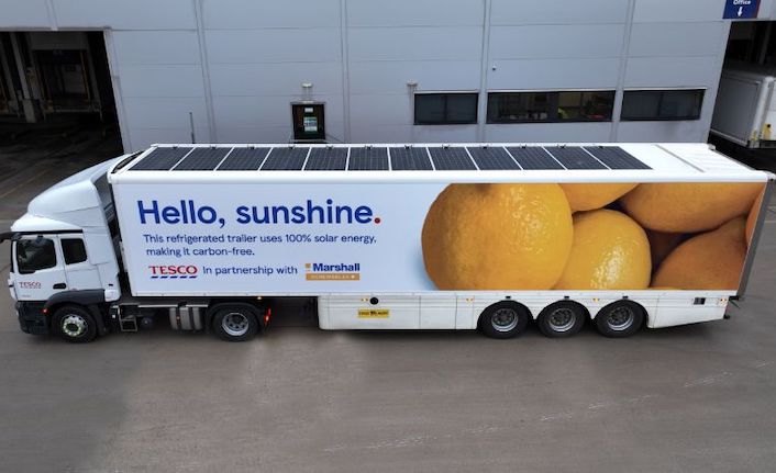 Tesco, ürünlerini güneş enerjili frigorifik treyler ile taşıyor